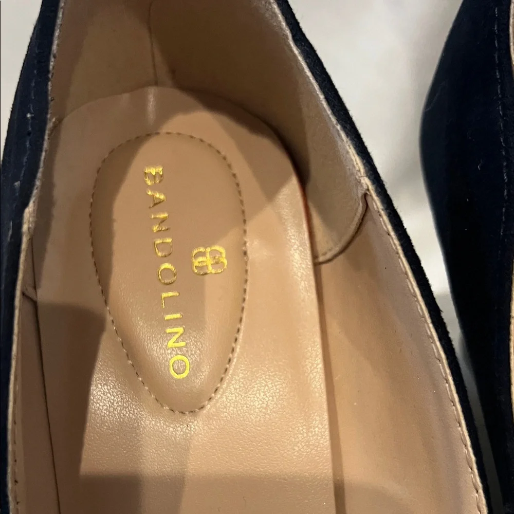 Bandolino Dark Blue Suede Wedge Pumps